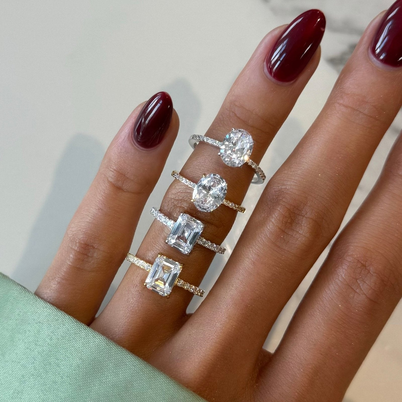 Gold Emerald Cut Elaia Ring - Luxe Emporium x