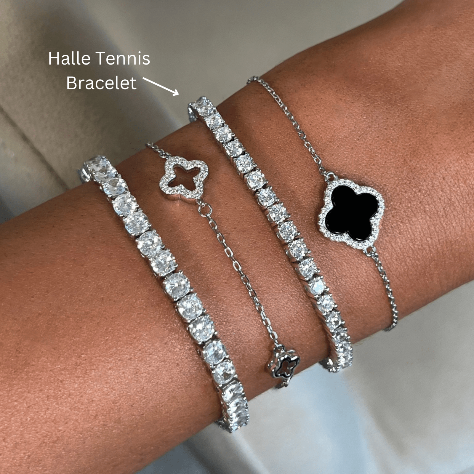 Sterling Silver Halle Tennis Bracelet - Luxe Emporium x