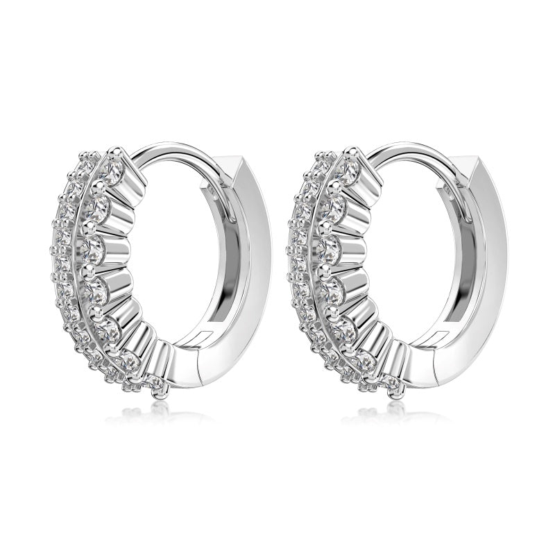 Sterling Silver Noa Huggie Hoop Earrings