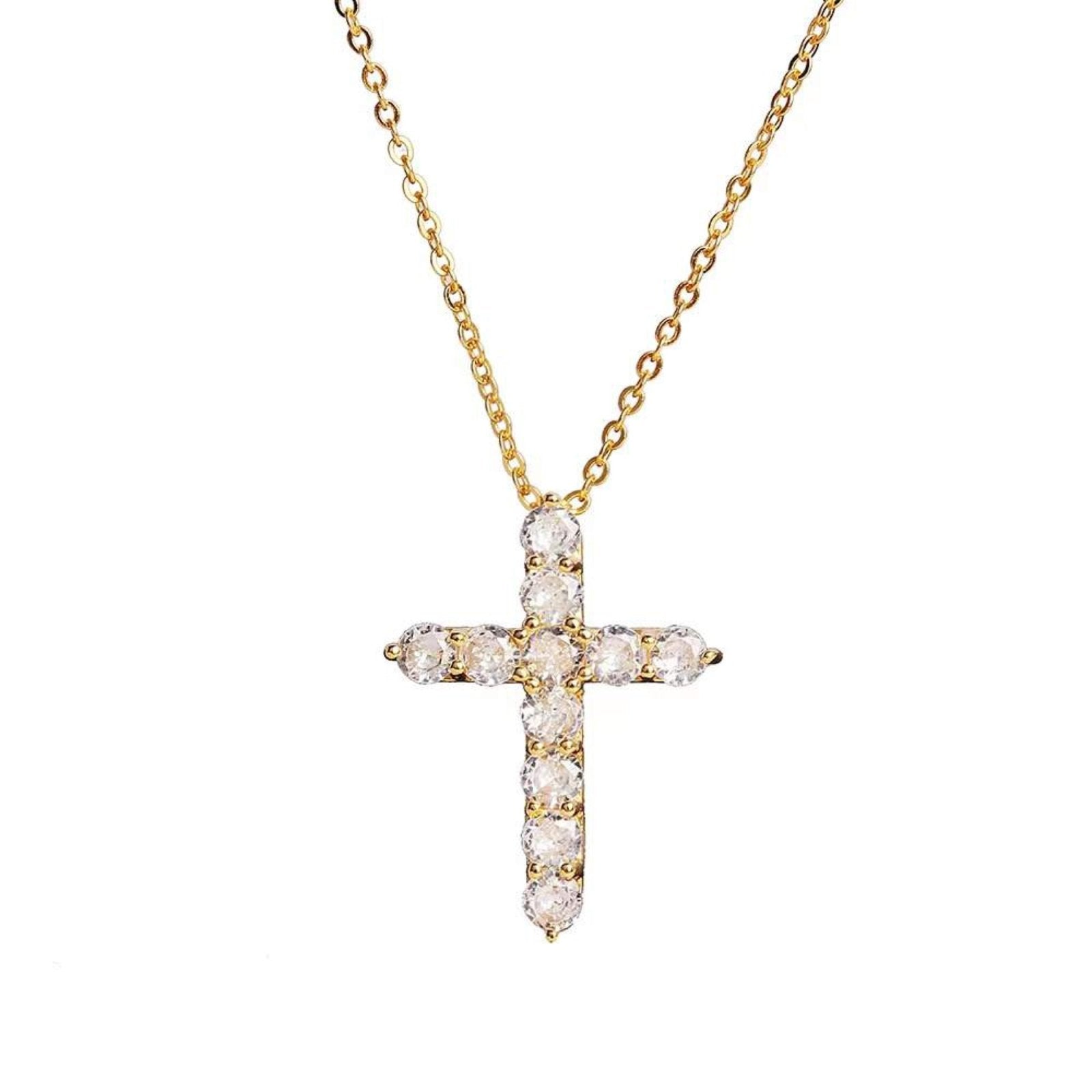 Gold Mini Cross Pendant Necklace | Affordable Women's Jewllery